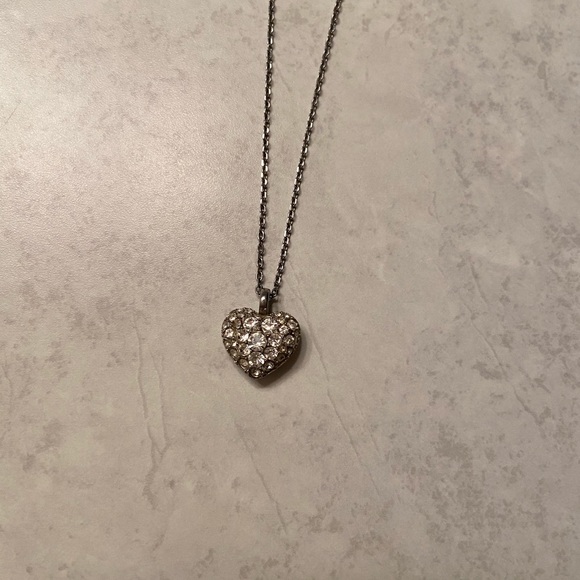 Silver Fossil heart necklace - Picture 2 of 2